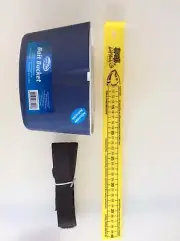 LARGE BAIT BUCKET & 118 Cm belt, & Alvey 40 Cm Ruler