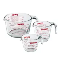 在飛比找蝦皮商城優惠-【康寧 Pyrex】 耐熱玻璃單耳量杯3入組(C01)/烘焙