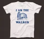 I Am The Walrus T Shirt Retro White Unisex Graphic Tee, Unisex shirt