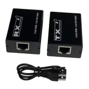 30M USB KVM HDMI Extender RJ45 Cat6 Ethernet Network Cable Audio Video Converter