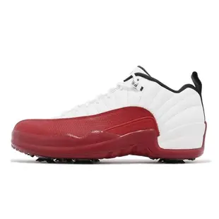 Nike 高爾夫球鞋 Air Jordan XII Low 男鞋 白 紅 可拆式鞋釘 CHERRY AJ12 DH4120-161