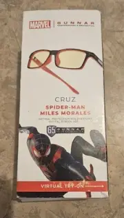 GUNNAR Spider-Man: Miles Morales Gaming PC Glasses Amber Tint CRU-11913 Sealed