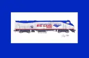 Amtrak P42DC #52 "Big Game Train" 11"x17" Matted Print by Andy Fletcher signed