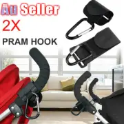 2pcs Clip Pushchair Hanger Hooks Stroller Baby Carrier Shopping Bag High quality