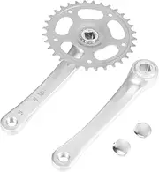 1Set Single Speed Crankset Hollow Crankset for Road Bike Durable Crankset for Single Speeds for Folding and Bikes Lightweight Design