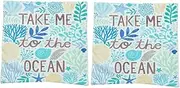 MAGICLULU 2pcs Pillowcase Outdoor Pillows Sofa Case Couch Shell Pillows Throw Pillow Case Sofa Cushion Case Beach Style Throw Cover Pillow Covers Outdoor Sofa Decor Green Pp Cotton