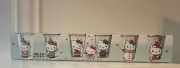 New Sanrio Hello Kitty Christmas 6 Shot Glasses Set Holiday Christmas Glassware