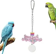 Parrot Toys - Spaceship Shape Rattle Parrot Toy | Stimulating Chewing Activity, Interactive Pet Supplies for Budgies Lovebirds Parakeets Macaw