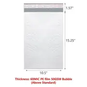 KSK Packaging 10.5" x 15.25" Poly Bubble Mailers Padded Envelopes