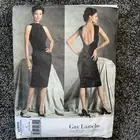 Vogue 2899 Dress Guy Laroche sz 10-12-14 Designer Sewing pattern stretch