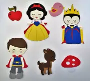 Princess Snow White Prince Queen Lot Die Cut Paper Doll Scrapbook Embellishment