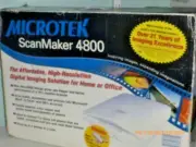 Microtek ScanMaker 4800 Scanner Scan Books Documents + Bonus Filmstrip Adapter