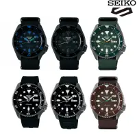 在飛比找momo購物網優惠-【SEIKO 精工】5 Sports系列經典黑色系水鬼機械錶