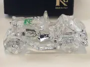 KRISTAL COLOR KC Italy Vintage Antique Car Crystal Paperweight in Box NEW