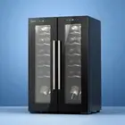 Wine Cooler Fridge Dual Zone 24 Bottles Beverage Refrigerator Chiller Stor 2D-BK