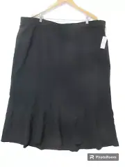 Sz 3X NWT $65 Catherines Black Label PULL ON Skirt Flare Midi Paneled VERSATILE