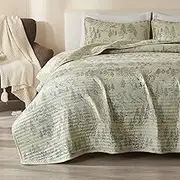 Great Bay Home Twin/Twin XL Reversible Rustic Lodge Bear Bedspread Quilt with Sham - All Season Cabin Coverlet Bedding Set (Includes 1 Quilt, 1 Pillow Sham)
