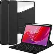 [Jarttarn] Keyboard Case Compatible with Lenovo Tab M11 11 Inch 2023 / Xiaoxin Pad 2024 Rotating Stand Smart Tablet Cover Detachable Wireless Tab M11 Keyboard Case with Pen Holder (Black)