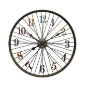 Modern Cafe Bar Personality Metal Antique Wall Clock Living Room Creative Mute Clock