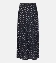 [Rixo] Rixo Ardith polka-dot silk midi skirt AU 16 blue