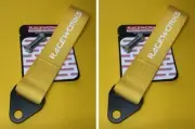 Yellow 250 mm tow recovery straps x 2 CAMS race compliant Raceworks VPR-021YL