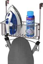 Bronze Ironing Board Organizer Over The Door Wall Mounted Storage Solution