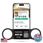 HeyBuddy® Slide Series - QR Code Smart Pet Tags for Dogs and Cats, Personaliz