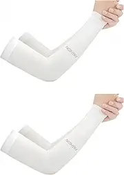 [Proumhang] Arm Sleeves For Men & Women,Unisex Outdoor Sports Compression Arm Sleeves,Arm Warmer,Summer Cooling Anti Slip Sleeves,2 Pairs,One Size