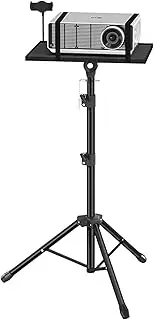 Adjustable Projector Stand - Portable Multifunctional Projector Tripod | Laptop Holder Rack, Movie Night Supplies for Work, Home, Stage, Studio