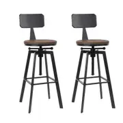 Artiss Bar Stools Kitchen Counter Chairs Vintage Metal Chairs x2