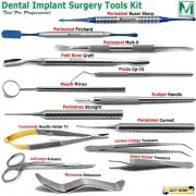 Dental Implant Surgical Periotome Kit Periosteal Elevator Cheek Retractor Forcep