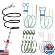 12 Pack Snake Drain Hair Removal Tools, 35.5" Drain Clog Remover, 30" and 50"