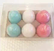 NEW! Spritz Easter Egg Candles Set of 6 in Egg Carton