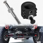 Upgraded Steering Stabilizer Tie Rod Clamp (1-1/2" OD Tube) with Steering Stabilizer Relocation Bolt for Jeep Wrangler JK JKU JL JLU & Jeep Gladiator JT 2007-2022