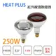 〖韓國HEAT PLUS〗含稅250W 110V E27 紅光/清光 紅外線 保溫熱燈泡 取代飛利浦 光彩