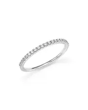 Diamond Micro Pave Band in 14K White Gold, 0.15 ct. t. w.