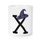 Letter X Witches Wizard Hat Makeup Brush Pencil Pot Witch Halloween Alphabet