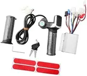 Vuzmode Electric Motor Speed Controller Set, Brushed Controller Throttle Grip, for Different Motor Specifications,Electric Bike Bicycle Scooter Accessories(24V250W) E-Scooter Brushless Controller