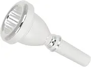 WHAMVOX Elegant Silver Plated Tuba Mouthpiece Replacement for Tuba Made of Brass for Intermediate to Advanced Players