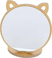 Cartoon Makeup Mirror Compact Tabletop Cat Mirror for Bedroom Decor Ergonomic Design for Easy Use Durable and Lightweight Present for Young Makeup Lovers