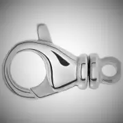 19.5mm 14k XL Large Solid White Gold Swivel Lobster Trigger Clasp ITALY