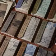 60 Vintage Junk Journal Paper Pack Ephemera Kit Scrapbooking Paper Kit Old Book