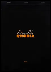 Rhodia No. 18 A4 Top Stapled Ruled with Margin Notepad, Black