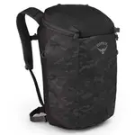 【【蘋果戶外】】出清特價 OSPREY TRANSPORTER ZIP TOP PACK【30L 彩迷黑】CAMO BLACK 多功能後背包 上學背包 電腦包多功能城市休閒 筆電背包 附爆音哨 平板電腦筆電隔間 前方警示燈掛帶 通勤背包