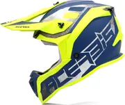 Acerbis Linear, motocross helmet , color: Matt Neon-Yellow/Blue/Grey , size: M