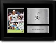 HWC Trading FR A4 Andreas Pereira Fulham Gifts Printed Signed Autograph Picture for Football Fans and Supporters - A4 Framed