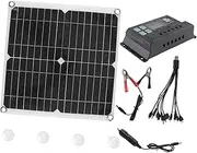 1Set Monocrystalline Silicon Solar Panel Kit Efficient Charging for Car Batteries Boats and Outdoor Use Lightweight and Portable Solar Power Panel