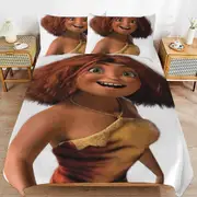 v2788 Bed Sheets Bedding The Croods Cartoon Bedding Sets Ultra Soft Skin-Friendly Duvet Cover 3 Piece, Cute Comforter Cover Bed Set for Boys Girls Ki
