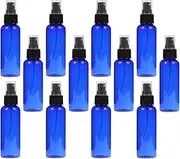 Gatuida Small Spray Bottle, 12pcs 100ml Blue Empty Fine Mist Plastic Mini Travel Bottle Set Small Refillable Containers Makeup Spray Bottle Liquid Bottles