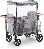 SeedFuture Raincover for W4 Stroller Wagon, Rain Cover Compatible with WONDERFOLD W4, Waterproof, Windproof, Protect from Dust and Snow